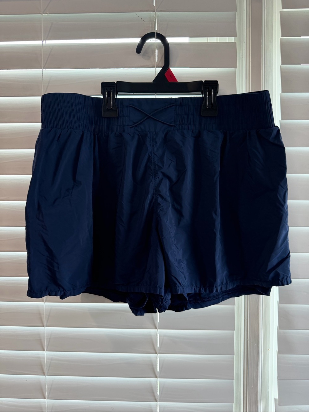 Mondetta Navy Athletic Shorts with Smocked Waistband Size Large 💙